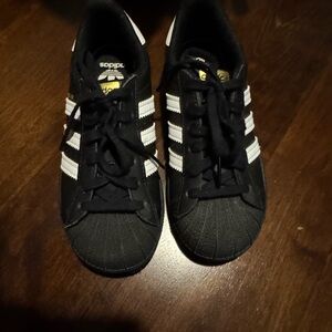 Adidas Kids Black and White Sneakers